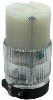 Lighted NEMA 5-15R User Attachable Replacement Connector
